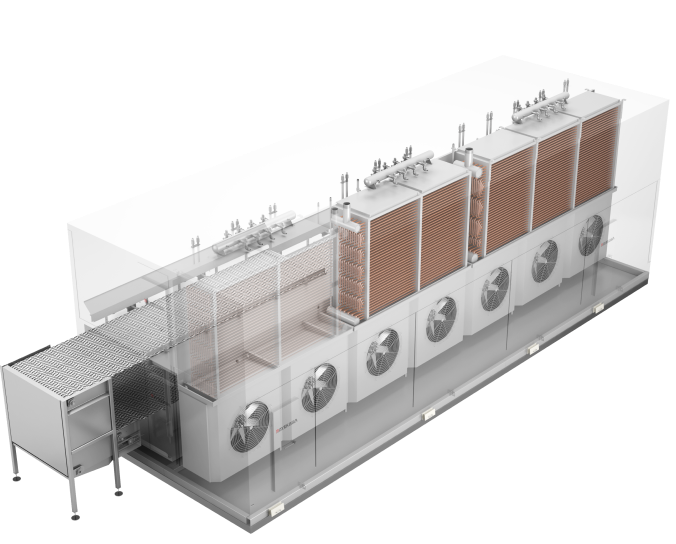 連続式バラ化急速凍結装置 IQF Line Freezer（IQFラインフリーザー）